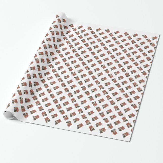 Papel De Presente Design de Anjo Natal 1 - Feliz Natal (Desenrolado)
