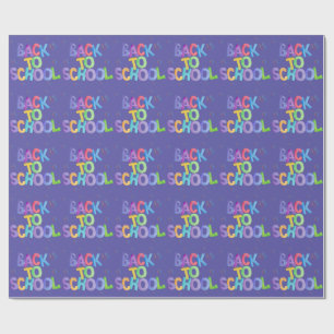 Papel De Presente Design de aquarelas manuscritas de volta às aulas.