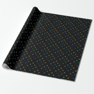 Papel De Presente Design de Artes Geométricas de Meio século Retroat