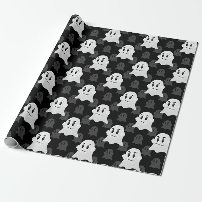 Papel De Presente Design de Blob Fantasma (Desenrolado)
