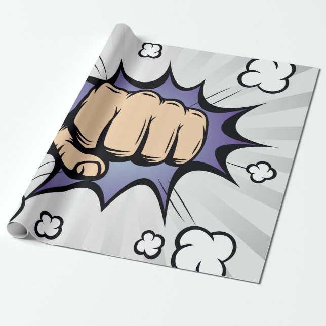 Papel De Presente design de bolhas de quadrinhos de pop. Ilustração  (Desenrolado)