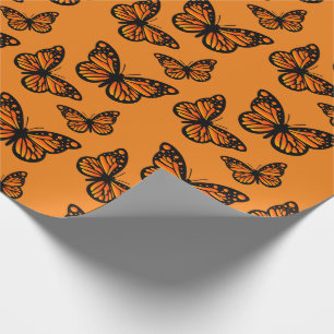 Papel De Presente Design de borboleta Monarch - Papel de enrolamento