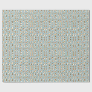 Papel De Presente Design de Cachorro Fofo para Crianças - Padrão de