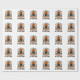 Papel De Presente Design de Camisa Vintage Halloween Most Wonderful 