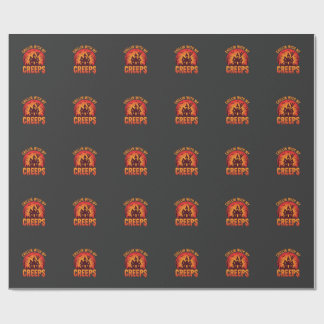 Papel De Presente Design de camiseta de Halloween Chillin With My Cr