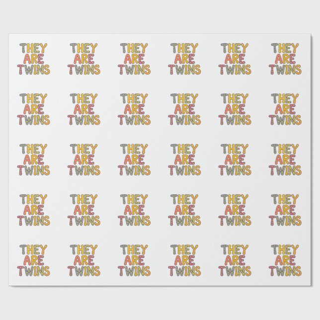 Papel De Presente design de chá de bebê de gêmeos (Aberto)