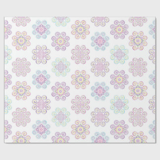 Papel De Presente Design de cor brilhante inspirada Hmong (X-Large)