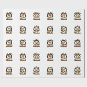 Papel De Presente Design de Corgi de São Valentim para Amantes de Cã