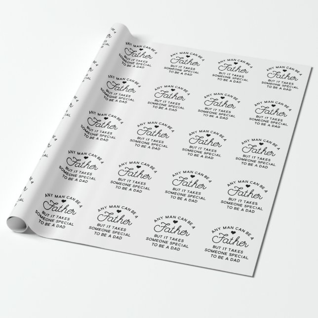 Papel De Presente Design de Cotação de Pai Especial (Desenrolado)