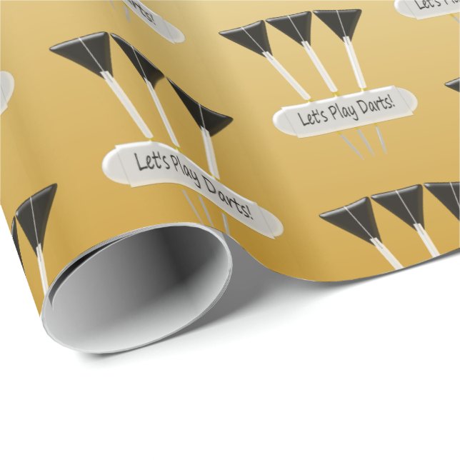Papel De Presente Design de Dardos (Ponta do rolo)