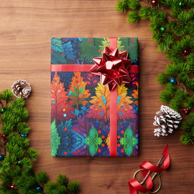 Papel De Presente Design de embrulho de Natal festivo (Presente de Natal)