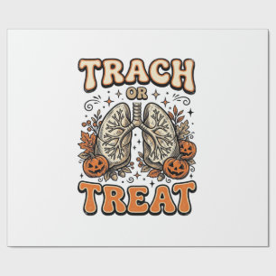 Papel De Presente Design de Enfermeira de Halloween Traqueostomia Do