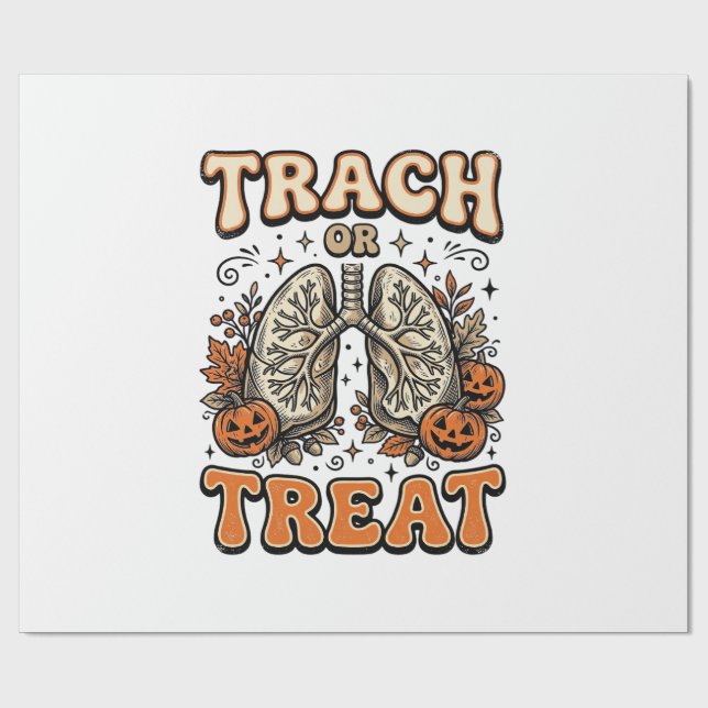 Papel De Presente Design de Enfermeira de Halloween Traqueostomia Do (Aberto)