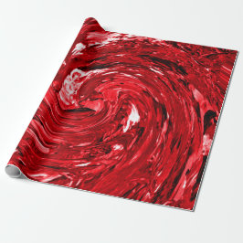 Papel De Presente Design de espiral preto branco vermelho