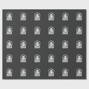 Papel De Presente Design de Fantasma de Halloween Retrô Espírito San