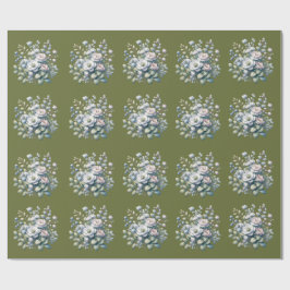 Papel De Presente design de flores personalizado