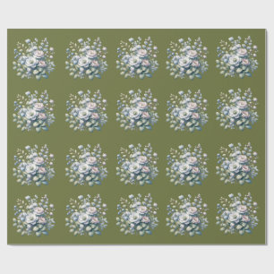 Papel De Presente design de flores personalizado