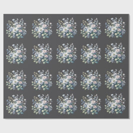 Papel De Presente design de flores personalizado