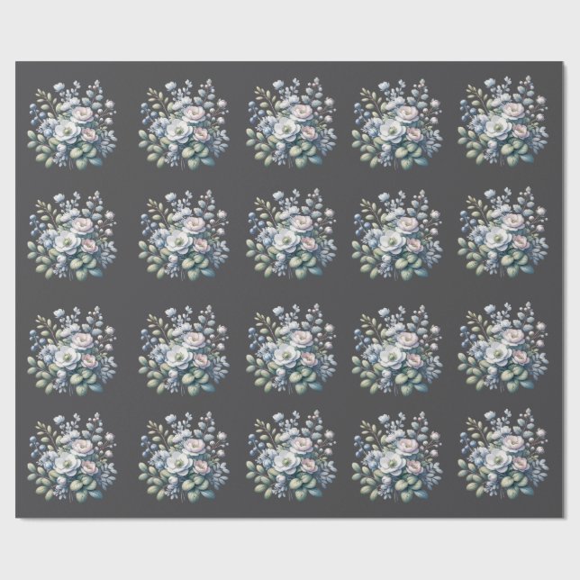 Papel De Presente design de flores personalizado (Aberto)