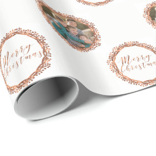 Papel De Presente Design de foto da coroa de arame de cobre de Natal