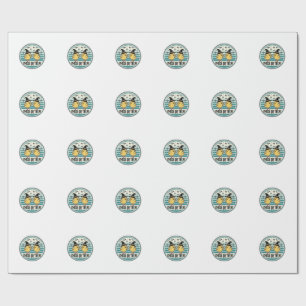 Papel De Presente Design de Frangos de Halloween Vintage Chick ou Tr