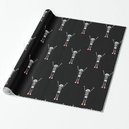 Papel De Presente Design de Halloween legal Skeleton