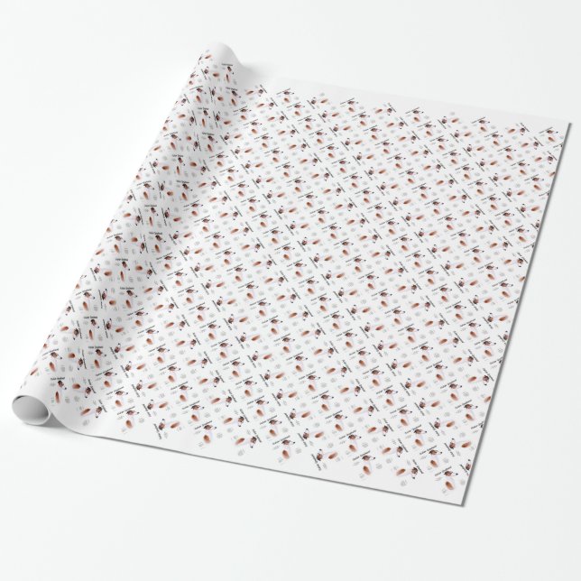 Papel De Presente Design de História de Greyhound Italiano (Desenrolado)