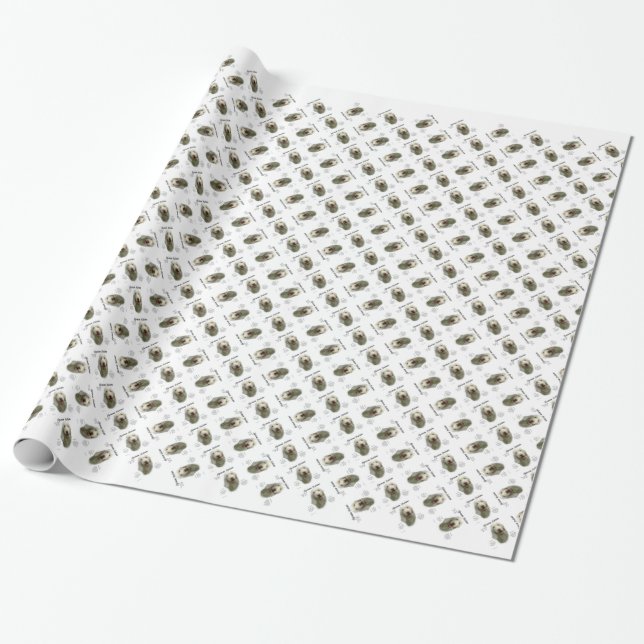 Papel De Presente Design de História de Spinone Italiano (Desenrolado)