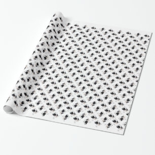 Papel De Presente Design de Histórico de Collie de Borda