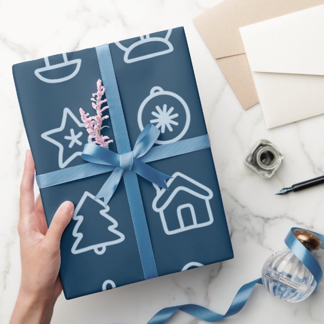 Papel De Presente Design de Ícone de Natal Escandinavo (Presentear)
