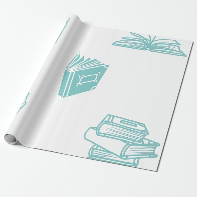 Papel De Presente design de livros (Desenrolado)