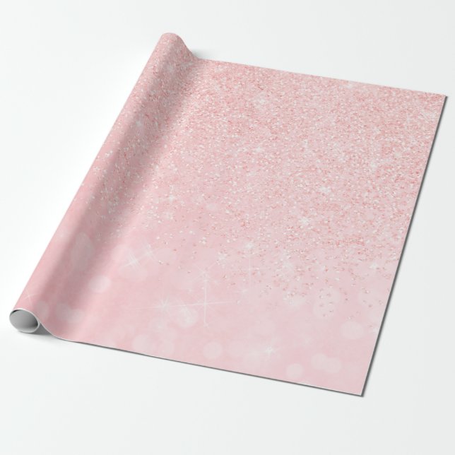 Papel De Presente Design de luxo rosa-menina (Desenrolado)