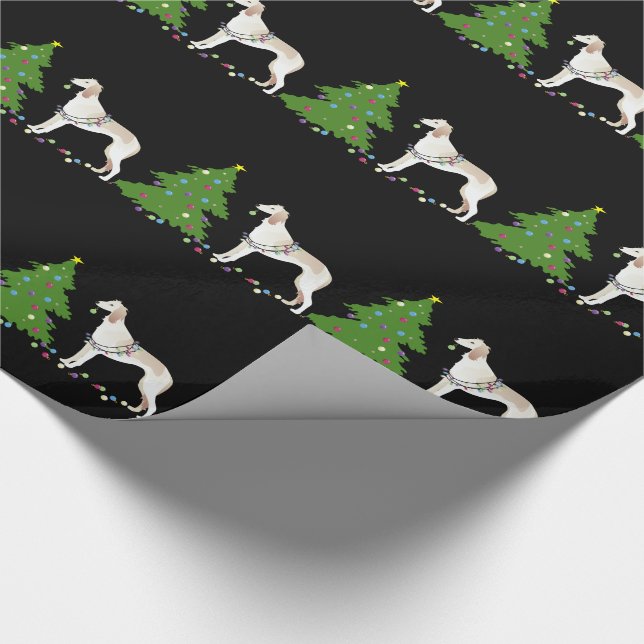 Papel De Presente Design de Natal em Saluki (Ponta)