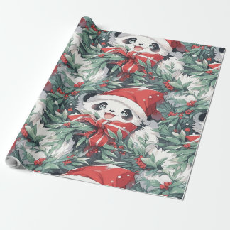 Papel De Presente Design de Natal Panda