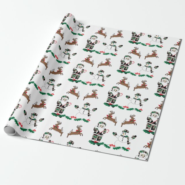 Papel De Presente Design de Natal, Papel de Quebra de Feriado (Desenrolado)