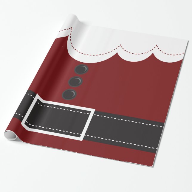 Papel De Presente Design de Natal Santa Claus Suit (Desenrolado)