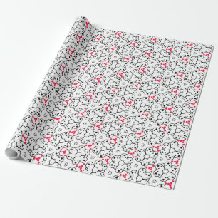 Papel De Presente Design de Padrão Atingido por Cachorro Adorável