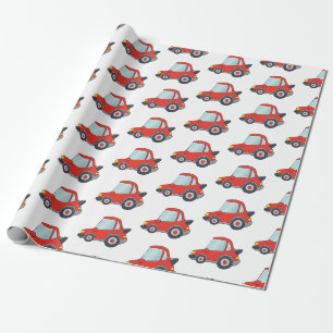 Papel De Presente Design de padrão de carro fofo