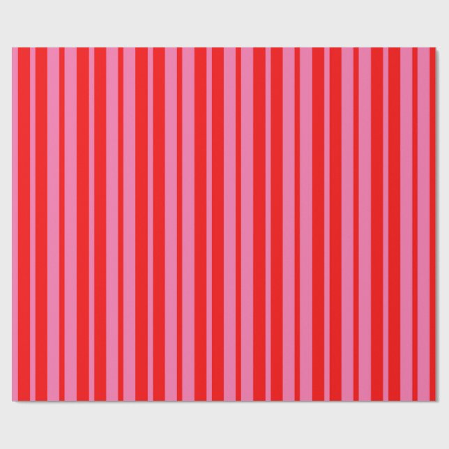 Papel De Presente Design de Padrão de Na moda do Rosa Vermelho (Aberto)