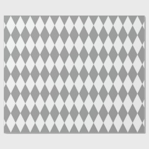 Papel De Presente Design de Padrão de Ouros Brancos de Harlequin cin