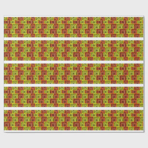 Papel De Presente Design de Padrão Geométrico Bauhaus