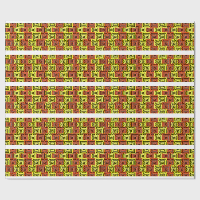 Papel De Presente Design de Padrão Geométrico Bauhaus (Aberto)