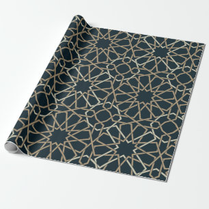 Papel De Presente Design de Padrão Geométrico Islâmico