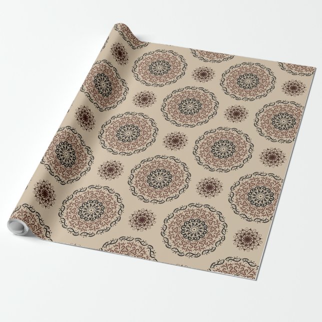 Papel De Presente design de padrão mandala (Desenrolado)