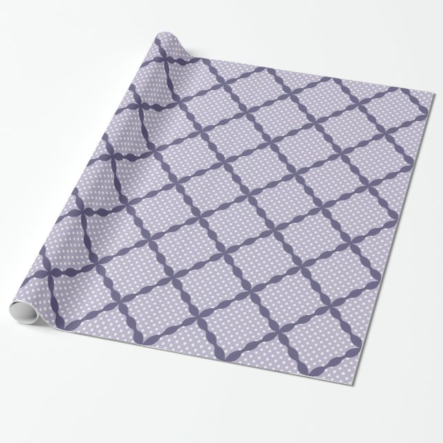 Papel De Presente Design de padrão roxo na moda Lavanda (Desenrolado)