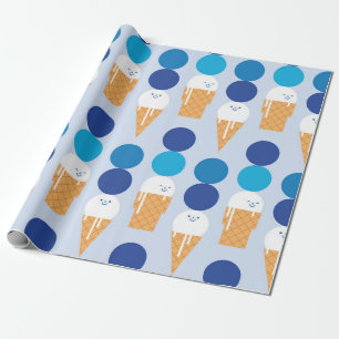 Papel De Presente Design de padrão sem costura de sorvete bonitinho