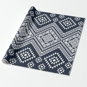 Papel De Presente Design de Padrão Tribal Vintage sem costura. Na mo