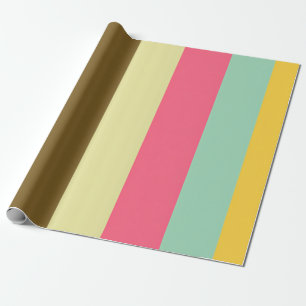 Papel De Presente Design de Paleta de Cores Listradas de Verão