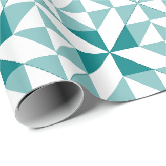 Papel De Presente Design de Patchwork de Annie em Teal