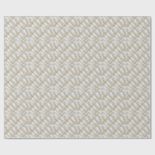 Papel De Presente Design de Pedra de Mármore Branco Veia Dourada Lux